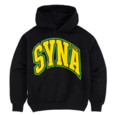 COLLEGE HOODIE BLACK front view