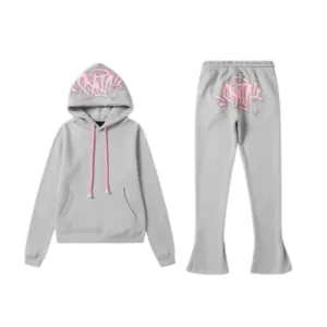 Front view of BIXPAK Syna World Tracksuit Grey Pink