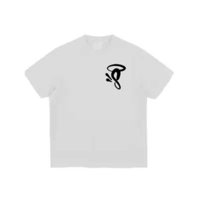 Halo S Printed Logo T-Shirt White Black front view